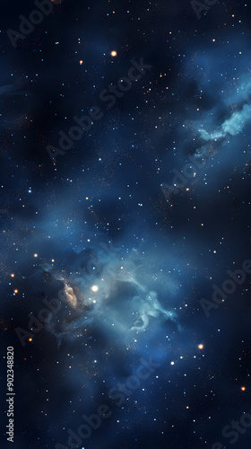 Cosmic space nebula starry sky abstract poster background with generative