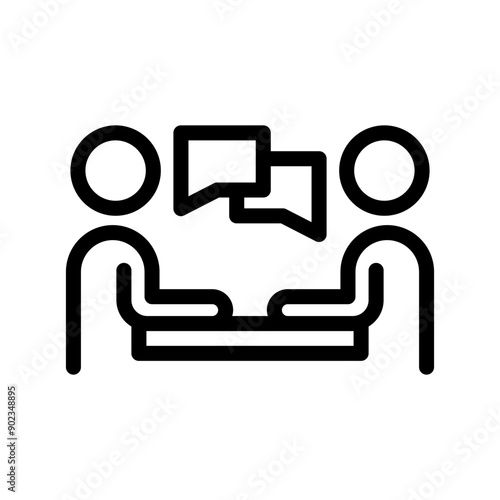 2 mentoring line icon illustration vector graphic