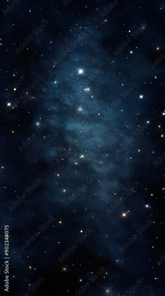 Fototapeta premium Cosmic space nebula starry sky abstract poster background with generative