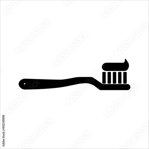Toothbrush vector icon. Toothbrush vector sign.