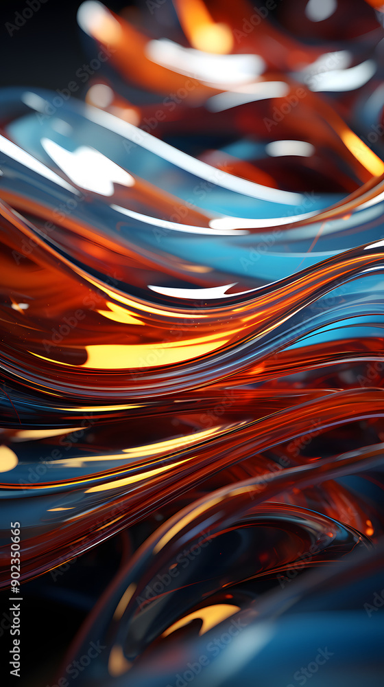 Technology liquid metal abstract graphic poster background with generative Technology liquid metal abstract graphic poster background with generative