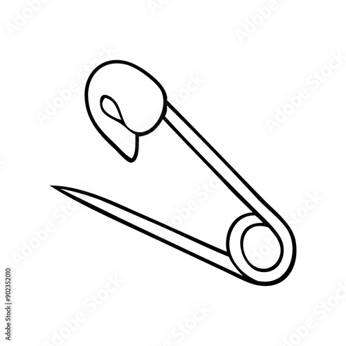stickpin outline vector illustration
