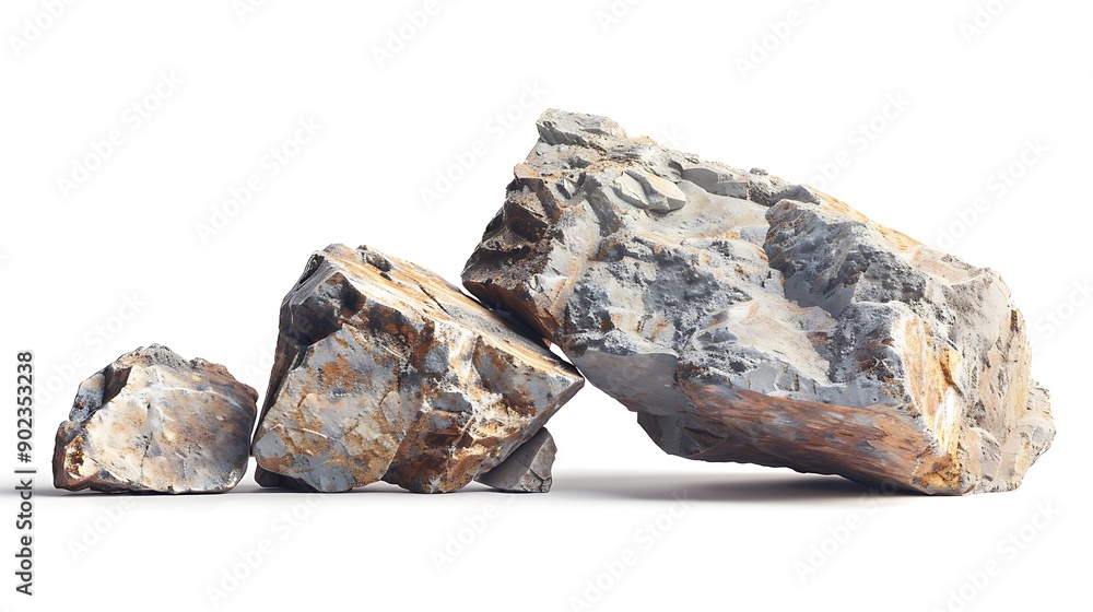 Rocks on white background Rocks on white background