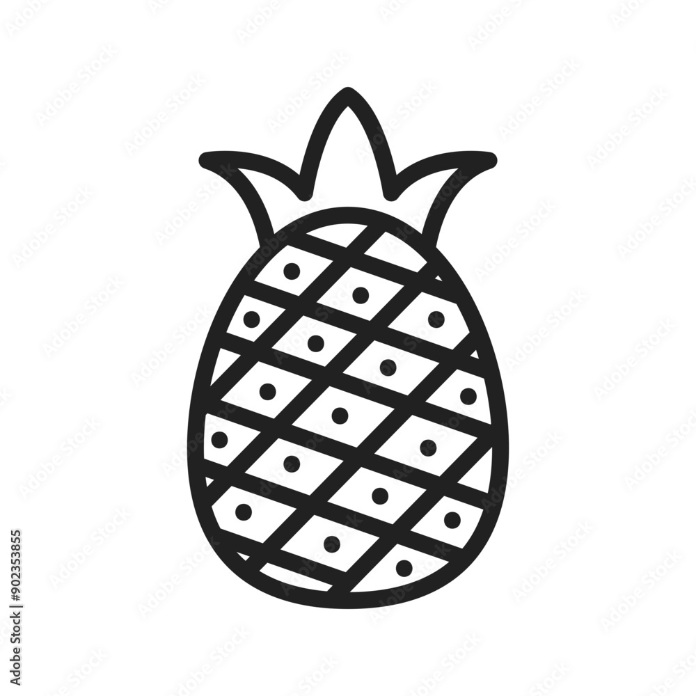 Fototapeta premium Pineapple icon vector image. Suitable for mobile application web application and print media.