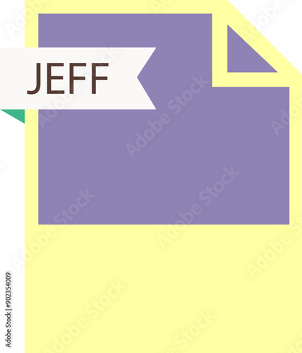 JEFF File format icon roe color fill