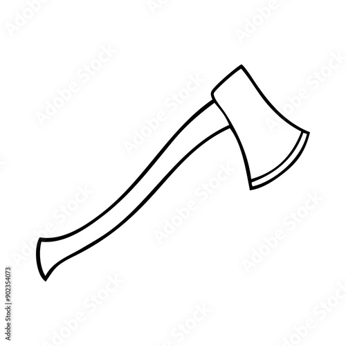 axe outline vector illustration