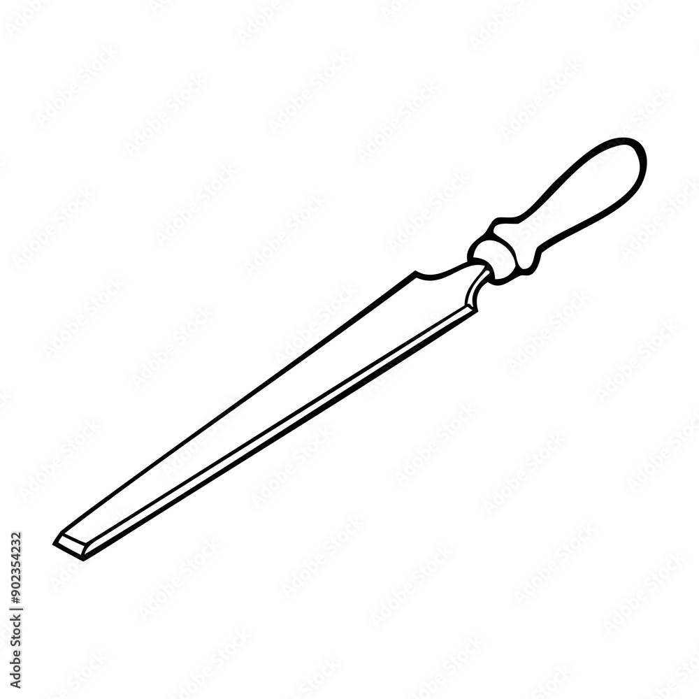 sharpener steel outline vector illustration sharpener steel outline vector illustration