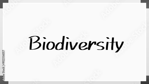 Biodiversity のホワイトボード風イラスト