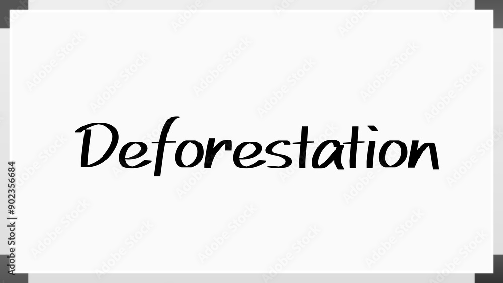 Deforestation のホワイトボード風イラスト Deforestation のホワイトボード風イラスト