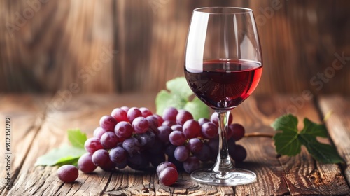 Red Wine and Grapes