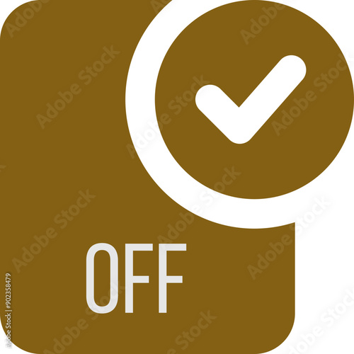 OFF ip file icon with black checked mark