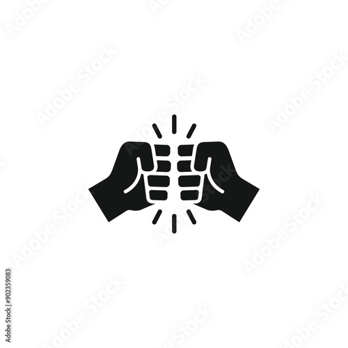 Fist bump icon vector. EPS 10 editable vector
