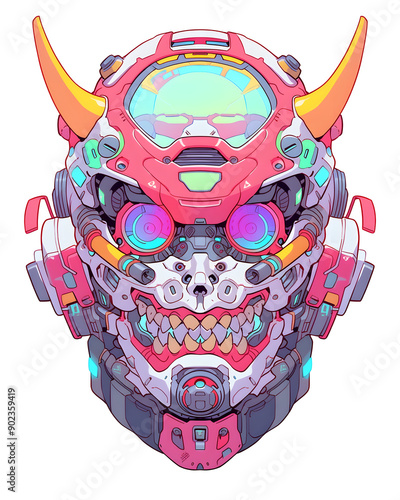 Kokushikijo Mask mechanical cyborg mecha robot illustration photo