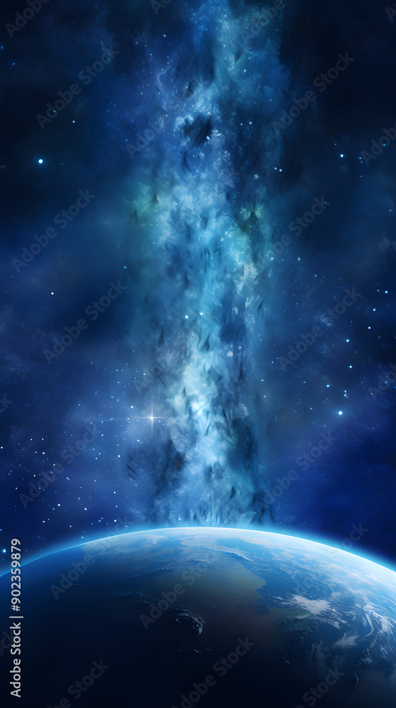 Digital technology universe earth abstract graphic poster background with generative Digital technology universe earth abstract graphic poster background with generative