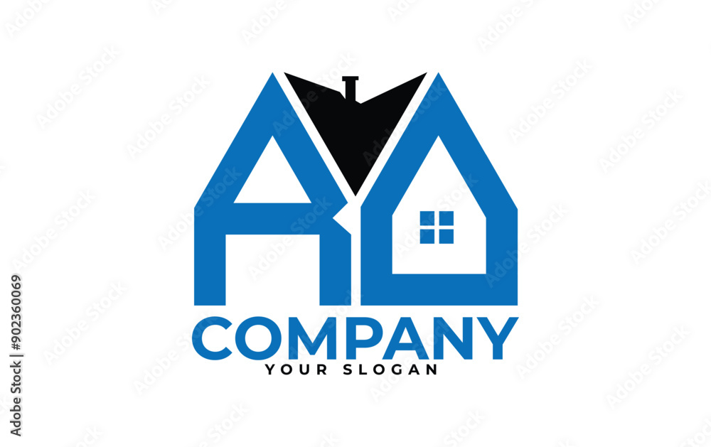 RO letter creative real estate vector logo design. RO letter creative real estate vector logo design.