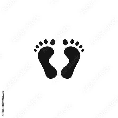 Foot icon vector. EPS 10 editable vector