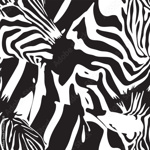 pattern with zebra