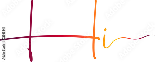 HI. Banner, speech bubble, poster and sticker concept, geometric memphis style with text Hi. Icon balloon with quote message hi or hello for banner, poster. Explosion burst design. Vector Illustration