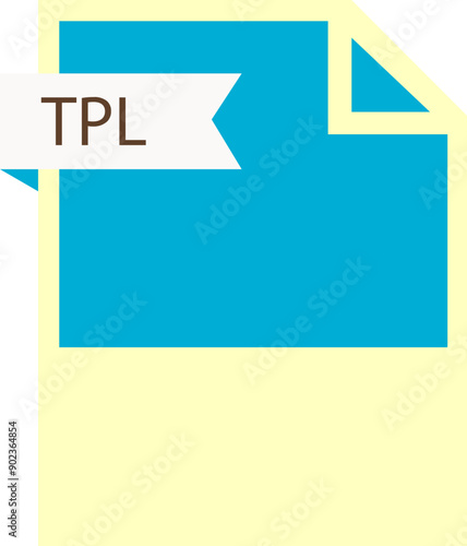 TPL File format icon roe color fill