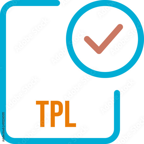 TPL File icon with checked mark photo