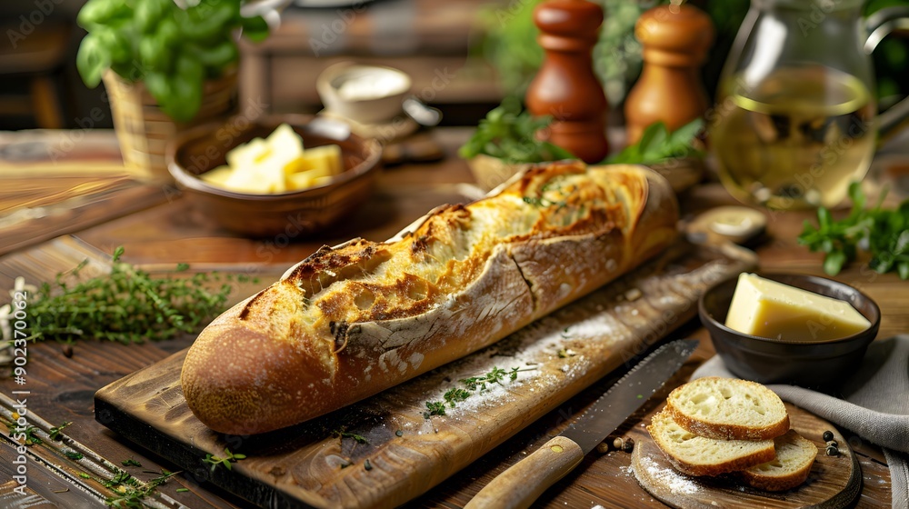 The baguette is crispy and flavorful fresh img The baguette is crispy and flavorful fresh img