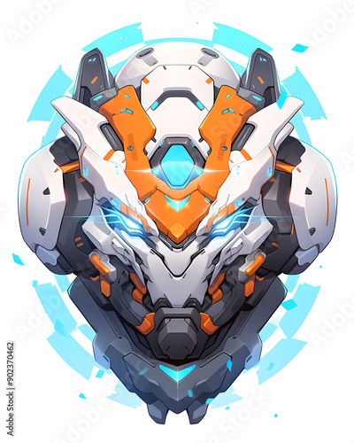 lion head mecha robot illustration photo