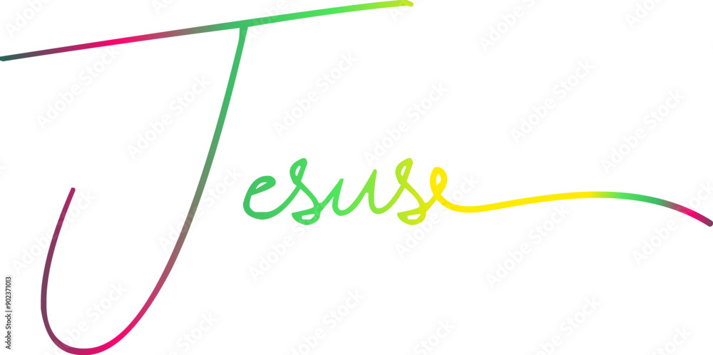 Jesus. Hand-drawn lettering. Christian quote. Solid outlines isolated in white. Black calligraphy. typography design for poster, t-shirt Jesus. Hand-drawn lettering. Christian quote. Solid outlines isolated in white. Black calligraphy. typography design for poster, t-shirt