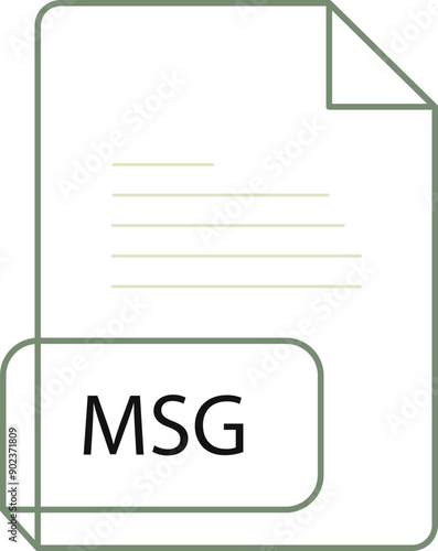 MSG File extension icobn crisp corners thick outline