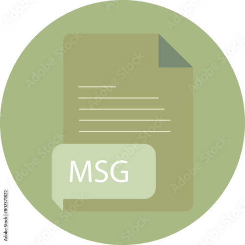 MSG File extension icon black color crisp corners circular shape