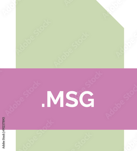 MSG File extension icon fill crisp corners with symbol