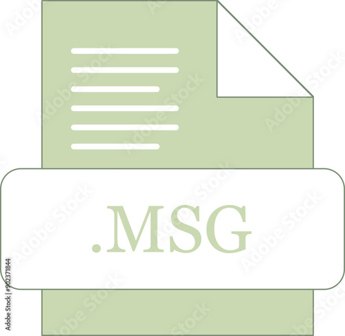 MSG File extension icon fill with minimal colors