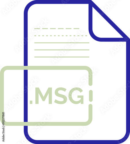MSG File extension icon little dot and color fill