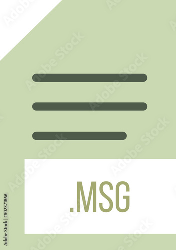 MSG File extension icon minimal colro fill