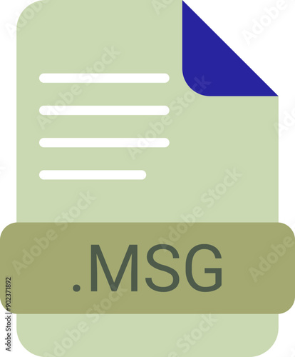 MSG File extension icon with symbol