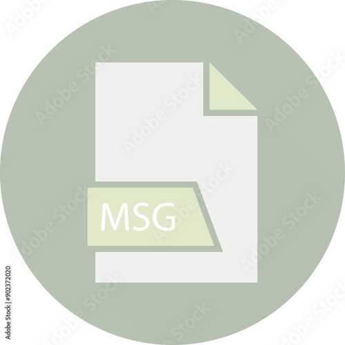 MSG File format icon space in shapes and circular shape outside