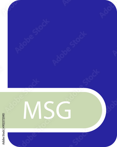 MSG File format icon with contour