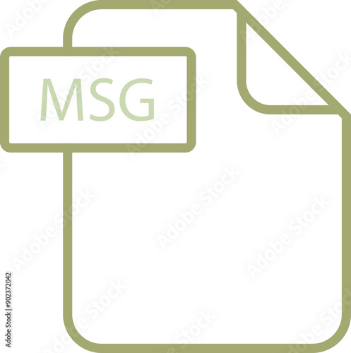 MSG File format icon rounded shapes outline