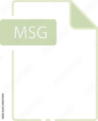 MSG File format minimal icon outline