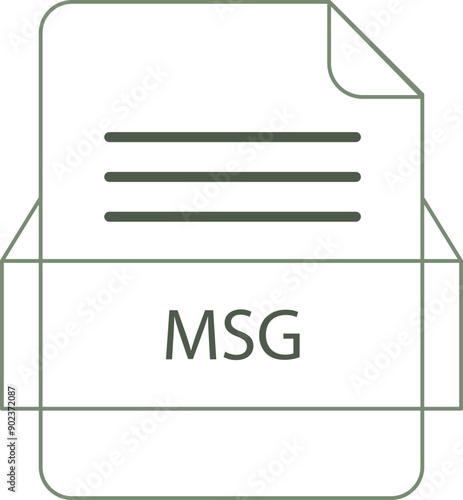 MSG File icon black outline