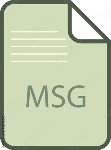 MSG File icon fill and outline rounded corners
