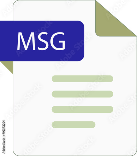 MSG File icon with folded style document