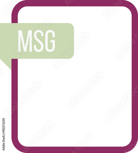 MSG File rectangular icon