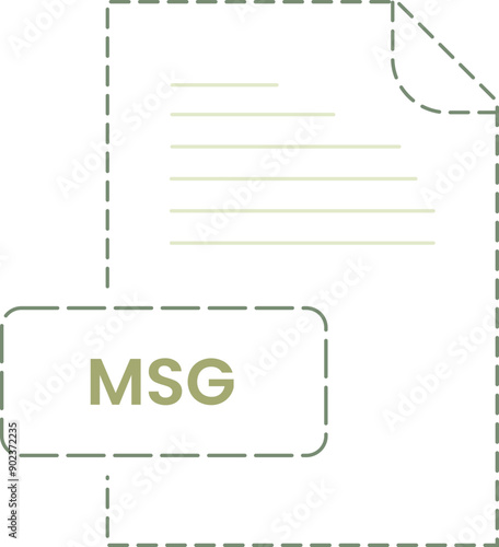 MSG icon black rounded dashed outline
