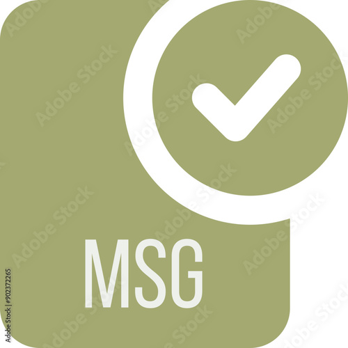 MSG ip file icon with black checked mark