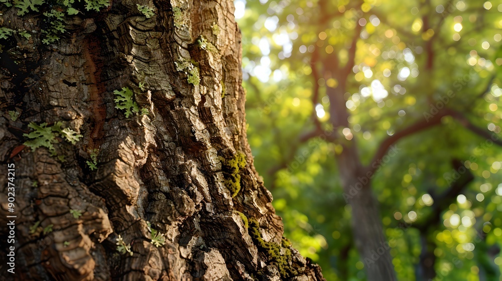 Oak bark structure covered with deep cracks Oak bark structure covered with deep cracks