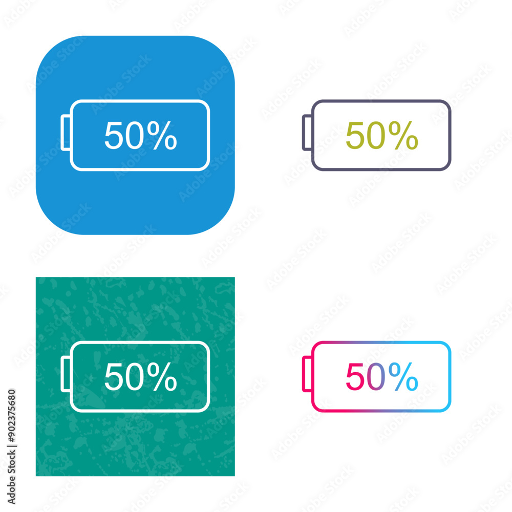 Unique Half Battery Icon Design Unique Half Battery Icon Design