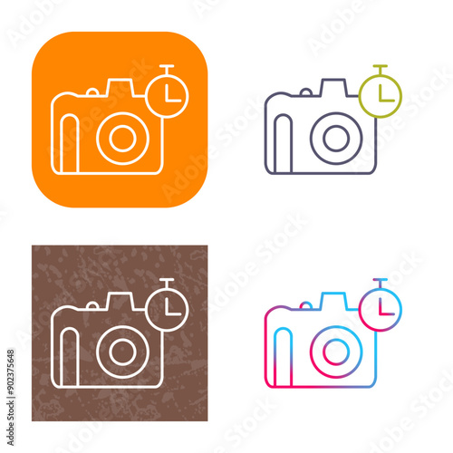 Unique Timer on Camera Icon Design