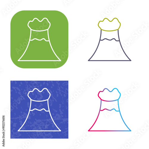 Volcano Icon Design
