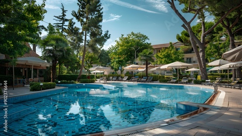 Wallpaper Mural Complex with swimming pools and green areas picture Torontodigital.ca