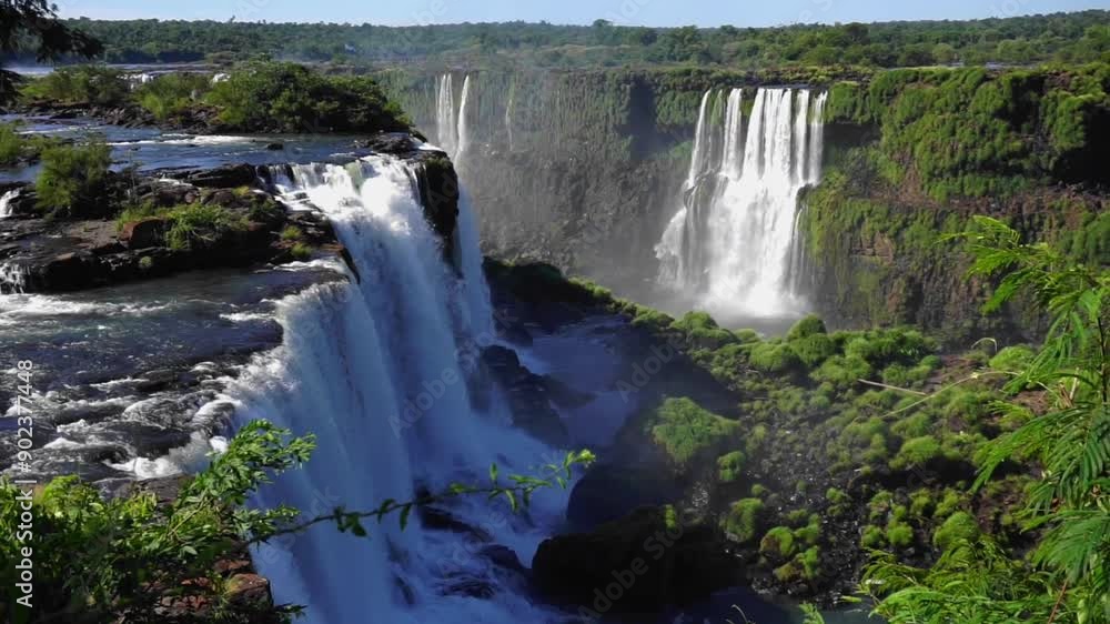 Beautiful Iguazu waterfalls in Brazil Beautiful Iguazu waterfalls in Brazil